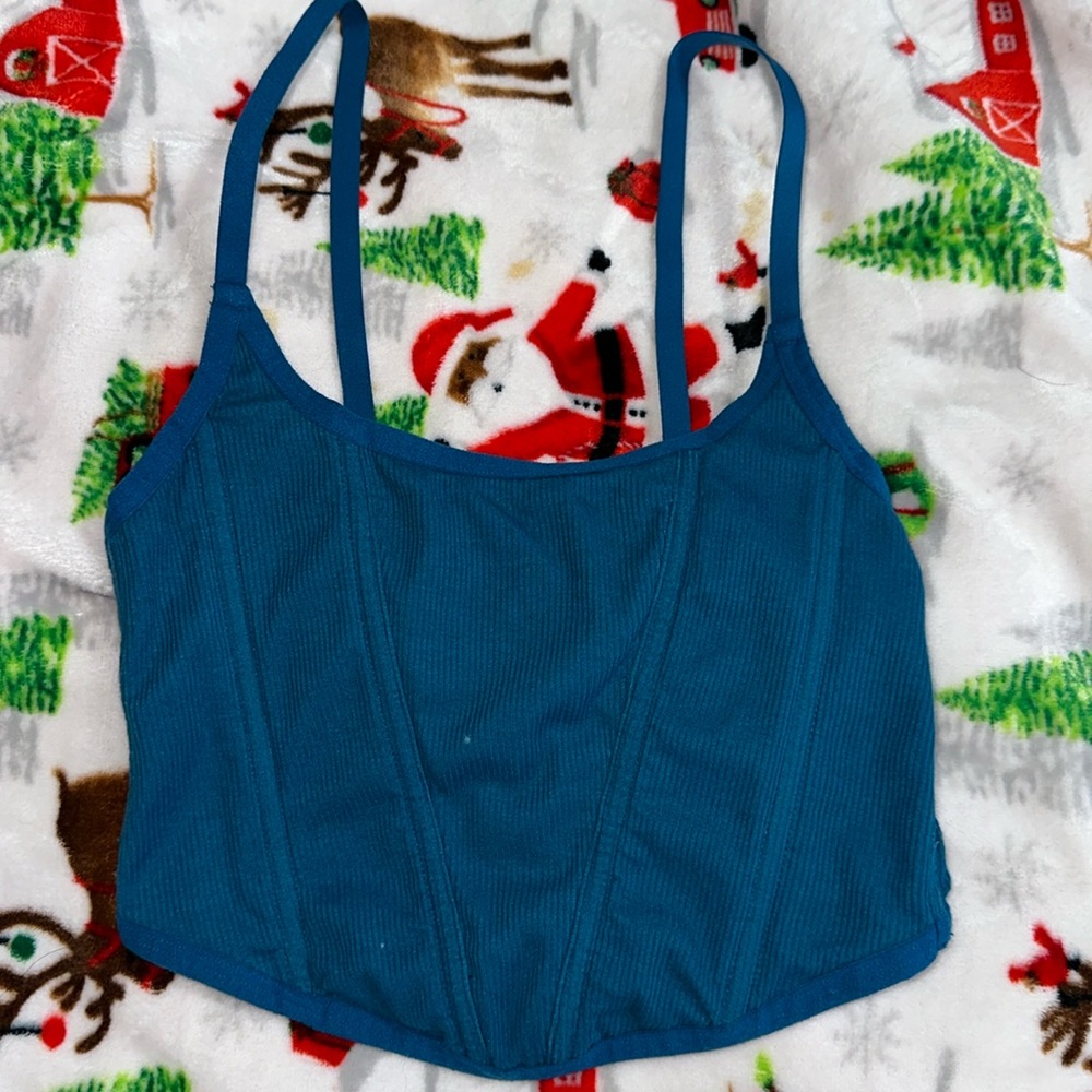 Dark Blue Crop Top, Small, Open to Offers